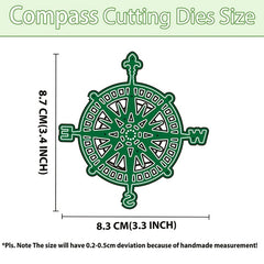 Compass Metal Cutting Dies for Scrapbook Paper Craft