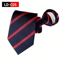 Easy Pull Lazy Tie Convenient Tie Polyester Men's Zip