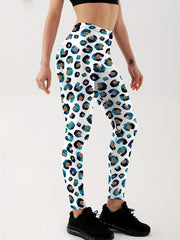 Leopard Print Lip Lifting Yoga Leggings Activewear