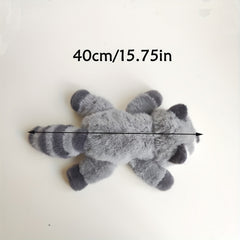 Grey Raccoon Plush Doll Soft Stuffed Animal Toy