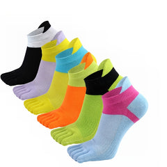 3 Pairs Colorblock Toe Socks Low Cut Sports Women's Stockings