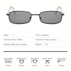 Small Square Sun Glasses Retro Metal Sunglasses