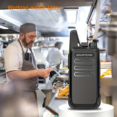 2pcs BF T20 Walkie Talkies USB Charging for Home School Restaurant Outdoor Use
