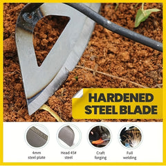 Steel Hardened Hollow Hoe Handheld Weeding Rake Vegetable Planting Garden Tool
