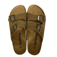 Men's Buckle Strap Slides Comfortable Sandals