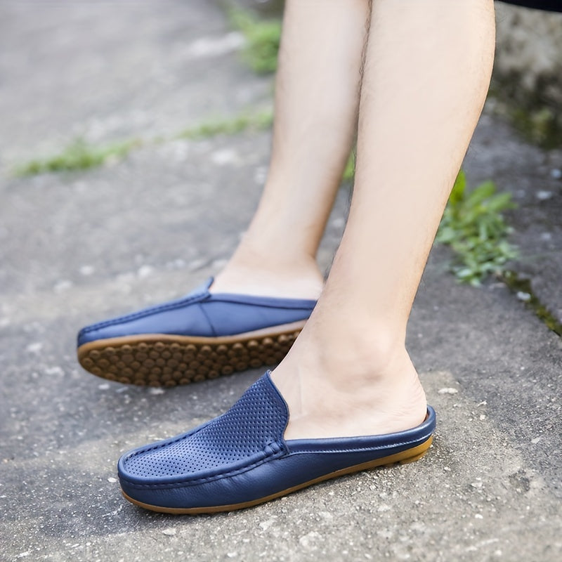 Men's Slip on Mules Casual Walking Slippers Outdoor Backless Loafers
