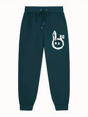 Rabbit Pattern Joggers Loose Fit Drawstring Pants