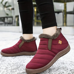 Women's Fluffy Ankle Boots Soft Sole Platform Plush Lining Warm Winter