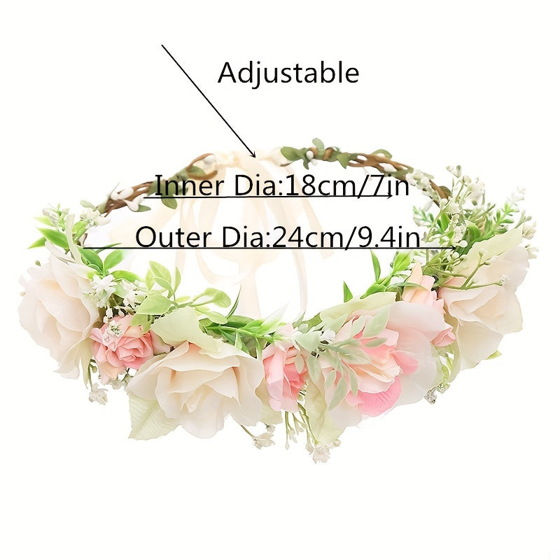 Children's Rose Wreath Hair Accessory for Wedding Party