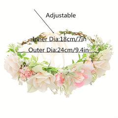 Children's Rose Wreath Hair Accessory for Wedding Party