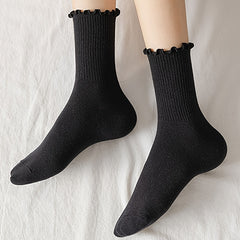 6 Pairs Teen Girl's Soft Crew Socks for Outdoor Wear
