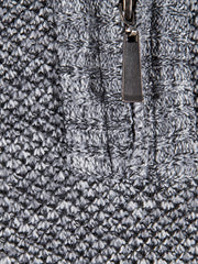 Men's Herringbone Twill Pullover Sweater - Fall Winter High Neck Stretch Jacket