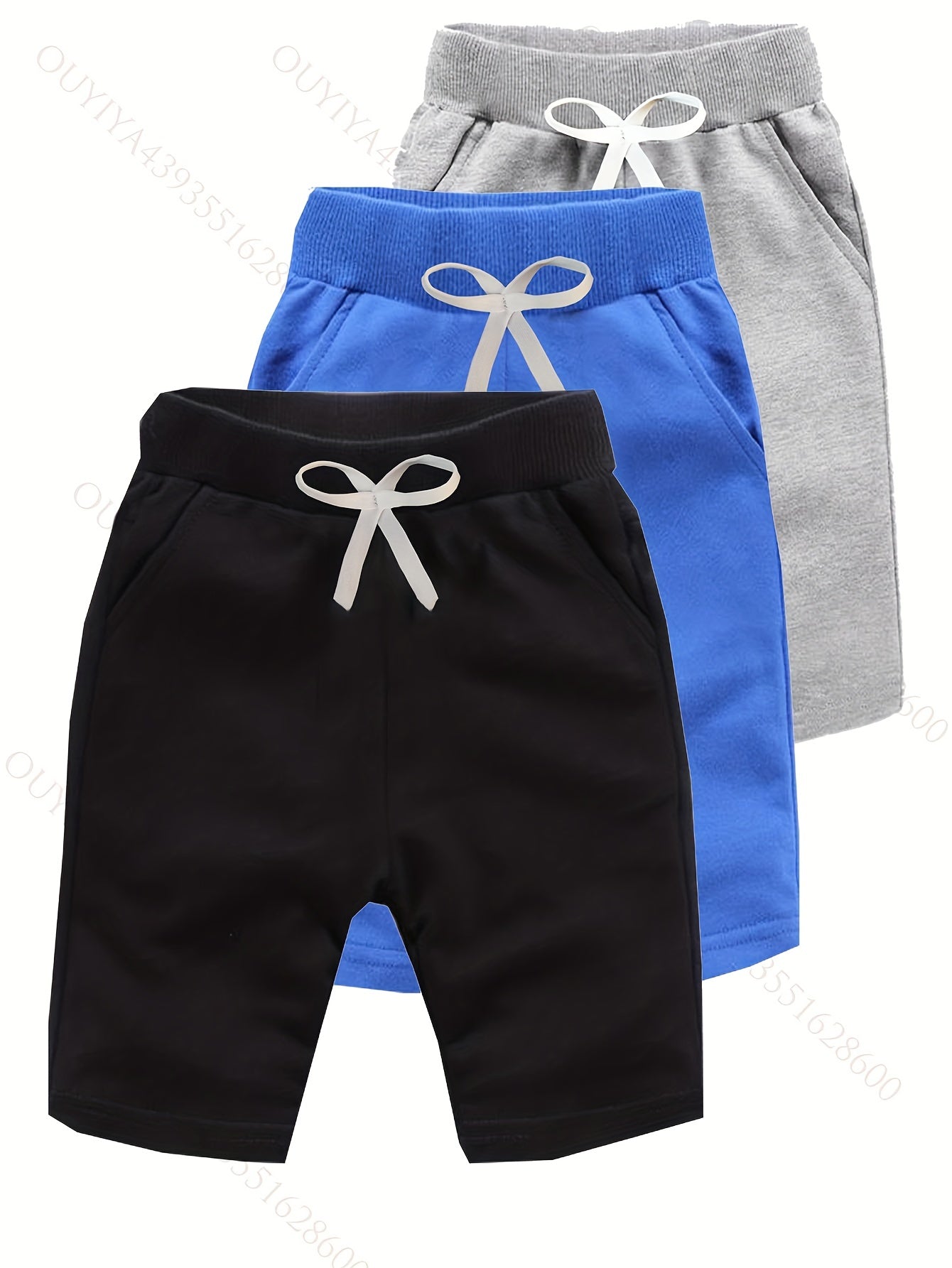 3pcs Boys Casual Shorts Soft Comfortable Breathable For Summer Kids Clothes