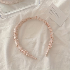 Satin Pleated Headband Decorative Hair Accessories Holiday Gift For Girls