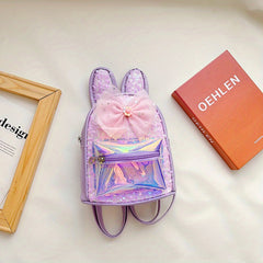 Kids Sequins Long Ears Bow Backpack