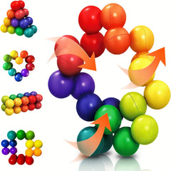 Autism Sensory Toys For Kids - Inseparable Rainbow Ball - Fidget Toys Adults