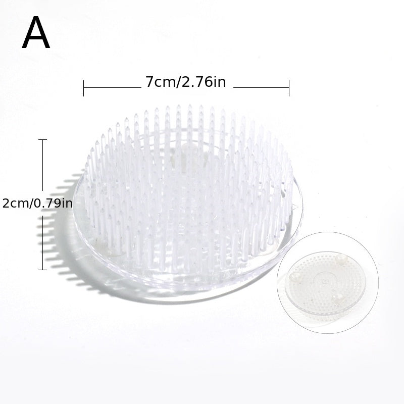 Clear Plastic Flower Frog Pin Holder for Arrangements