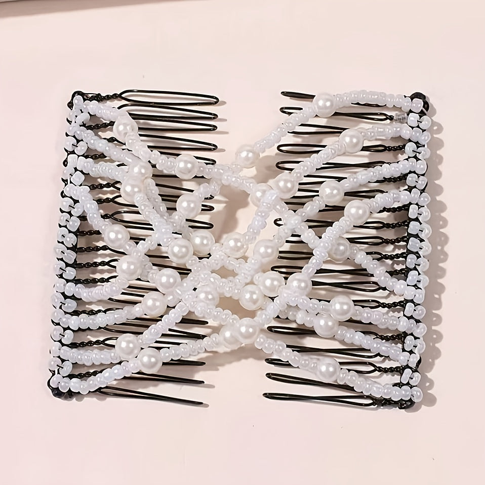 Double Stretching Combs Hair Bun Maker Hair Styling Tools