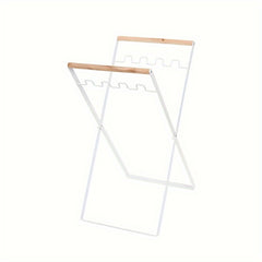 Foldable Portable Outdoor Garbage Rack with Wooden Handle