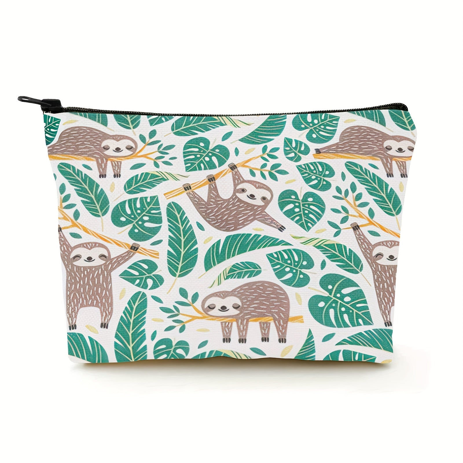 Sloth Pattern Cosmetic Bag For Women - Adorable Makeup Bags