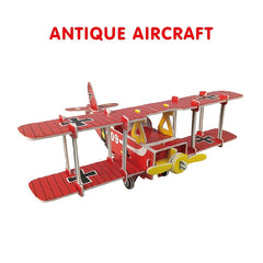 3D Red Airplane Puzzle Creative DIY Toy for Kids