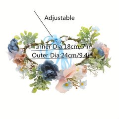 Simulated Flower Garland for Girls Party Headdress