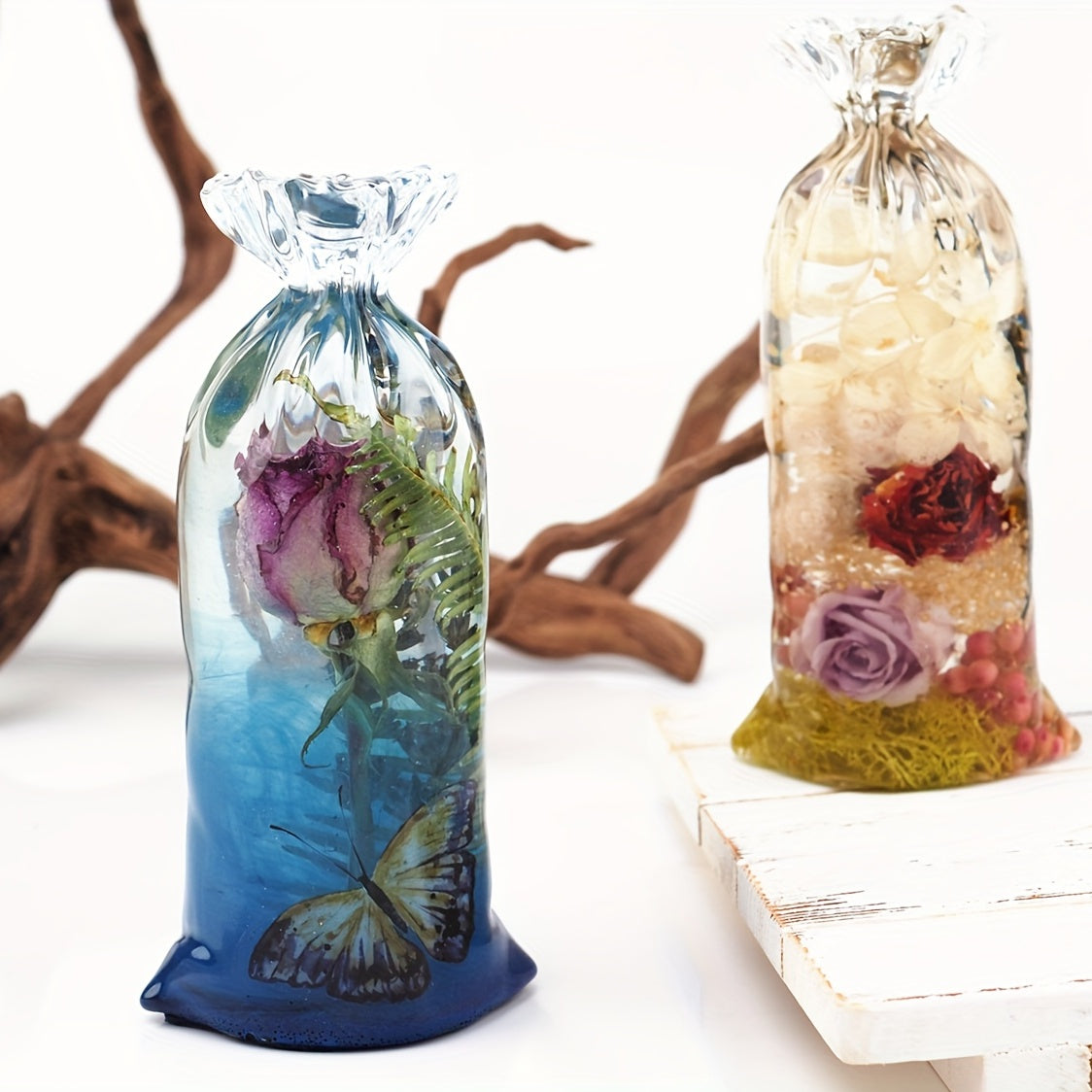 2pcs Silicone Bag Shape Mold Resin Flower Vase Silicone Mould