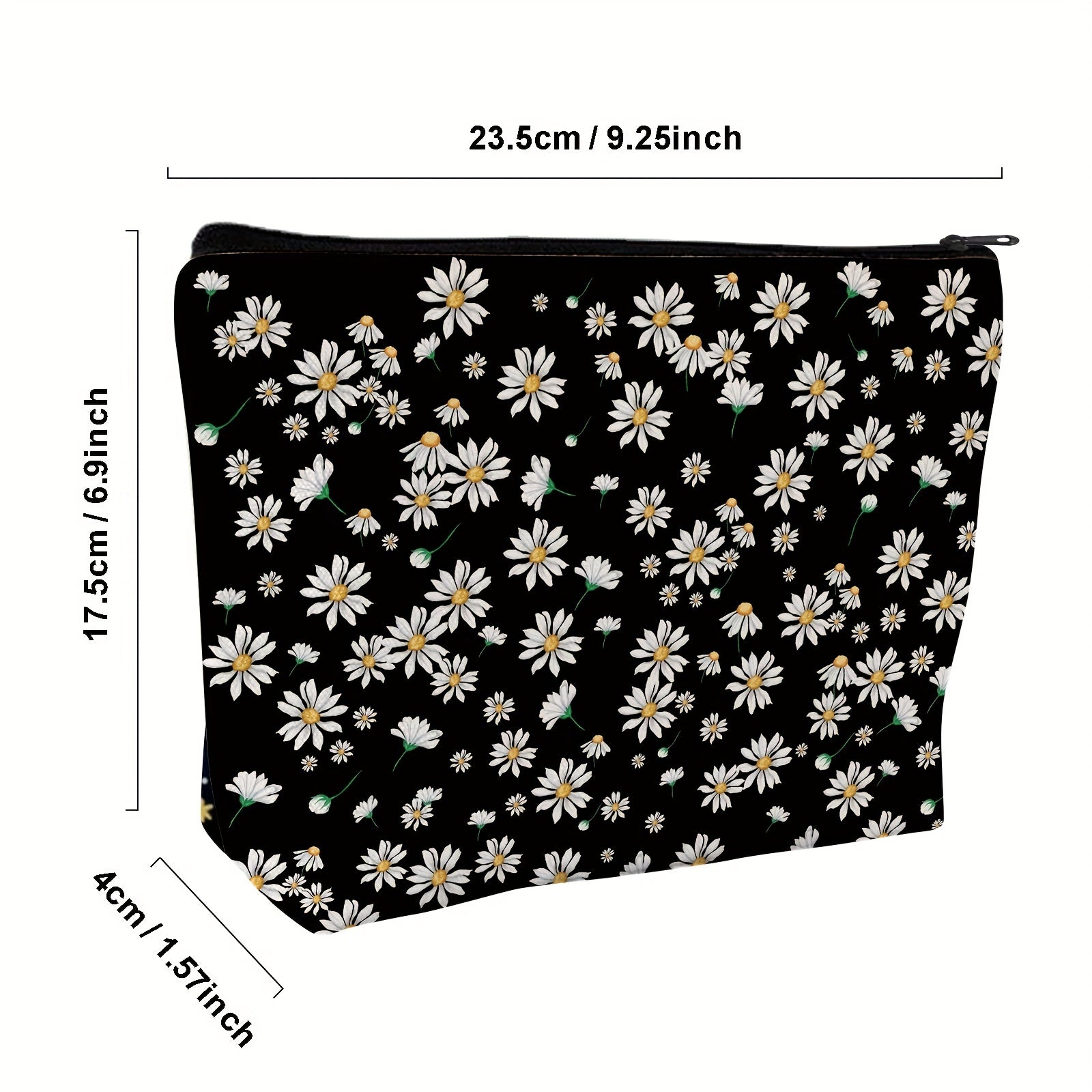 Daisy Makeup Bag Organizer Large Capacity Canvas Travel Toiletry Bag