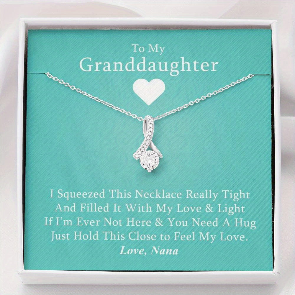 Granddaughter's Gift Necklace Stainless Steel Chain Christmas Present