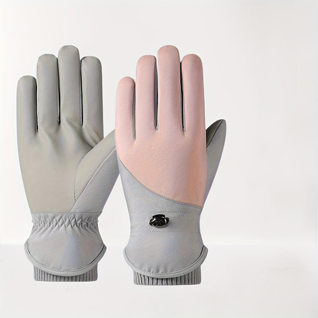 Winter Skiing & Riding Gloves - Warm, Windproof & Waterproof