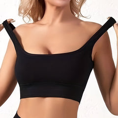 Ribbed Sports Bra Racerback Yoga Fitness Lingerie
