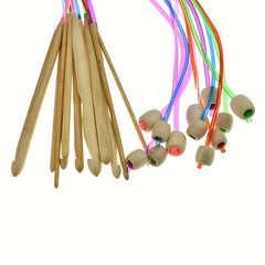 12pcs Tunisian Crochet Hooks Set 47inch Bamboo Crochet Hooks Size 3 10mm Afghan