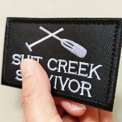 Creek Survivor Patch Embroidered Applique Army Morale Hook & Loop Emblem