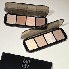 4 Colors Contouring Palette Eyeshadow Palette Brown Coffee Tone Matte Finish