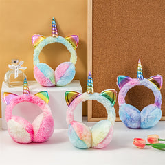 Winter Unicorn Earmuffs Sequins Ear Warmers Lightweight Fitted Fantasy Themed Kn