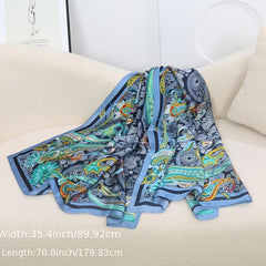 Ethnic Wind Leaf Scarf Women's Colorful Retro Warm Scarf