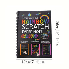 10pcs Scratch Painting Coloring Book Large Size