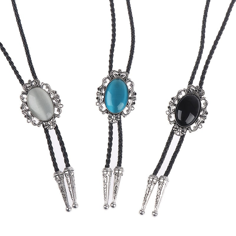 Classic Oval Bolo Tie Western Cowboy Shirt Bolo Ties