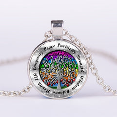 Tree Of Life Round Pendant Necklace for Kids