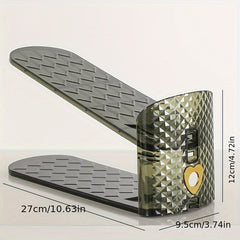 Adjustable Plastic Shoe Rack Double Layer Shoe Stacker Space Saving