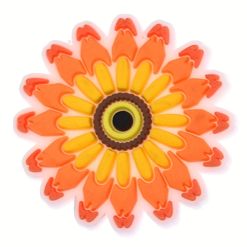 49pcs Flower Pattern Shoe Charms for Clogs Jibts Sandals PVC Decorations