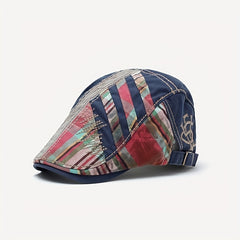 Handsome Punk Hat Mens Peaked Cap Plaid Sun Protection Baseball Cap