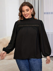 High Neck Lace Blouse for Women