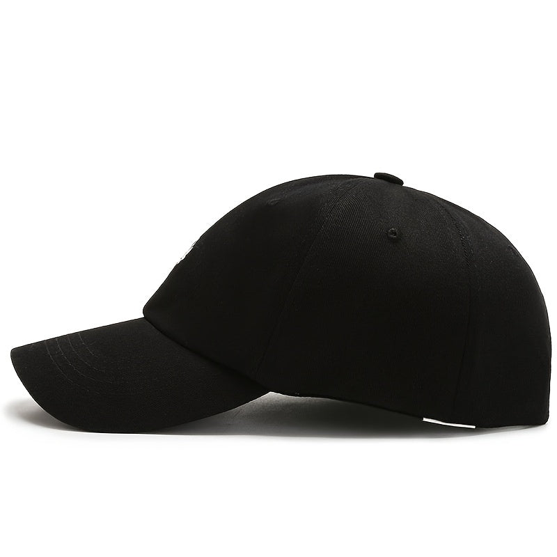 Stylish Leaf Embroidered Curved Brim Baseball Cap Men Women
