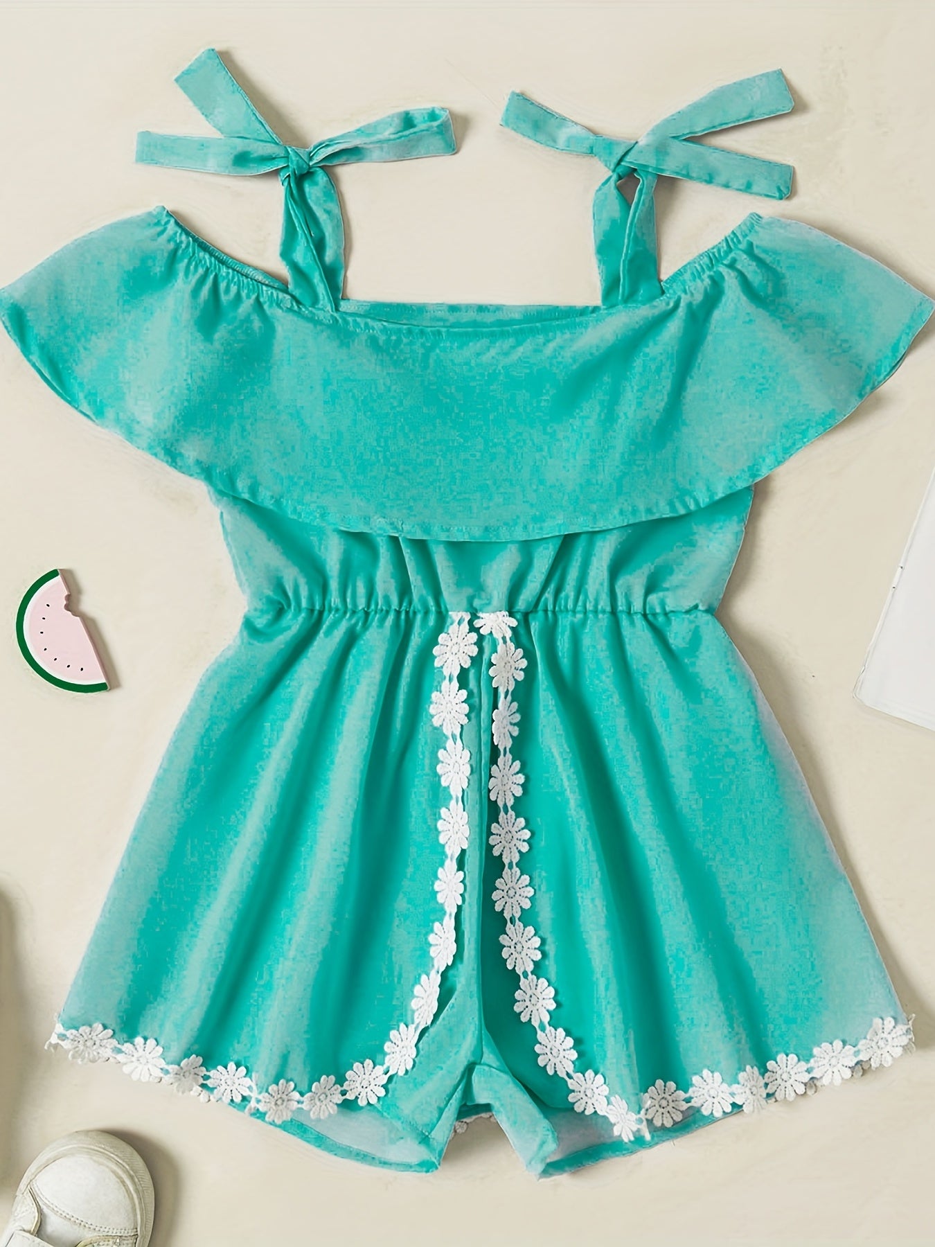Toddler Girls Cold Shoulder Rompers Kids Summer Clothes