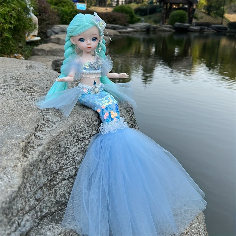 17 72inch Mermaid Doll Girl Toy Eyed Children's Princess Doll Wedding Dress Doll