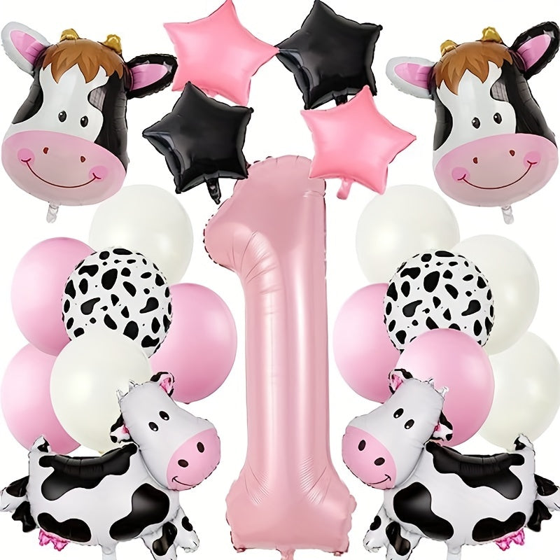 Cow Balloon Set Birthday Party Decoration Farm Animal Theme