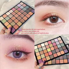 40 Shades Pearly Glitter Eyeshadow Palette for Daily Use
