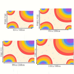 Soft Fluffy Rainbow Large Carpet Area Carpet Non Slip Living Room Bedroom