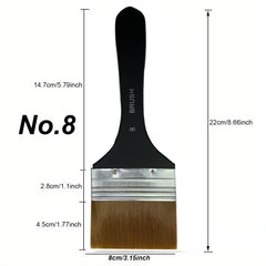 Wooden Handle Nylon Hair Artist Brush Watercolor Acrylic Art Supplies